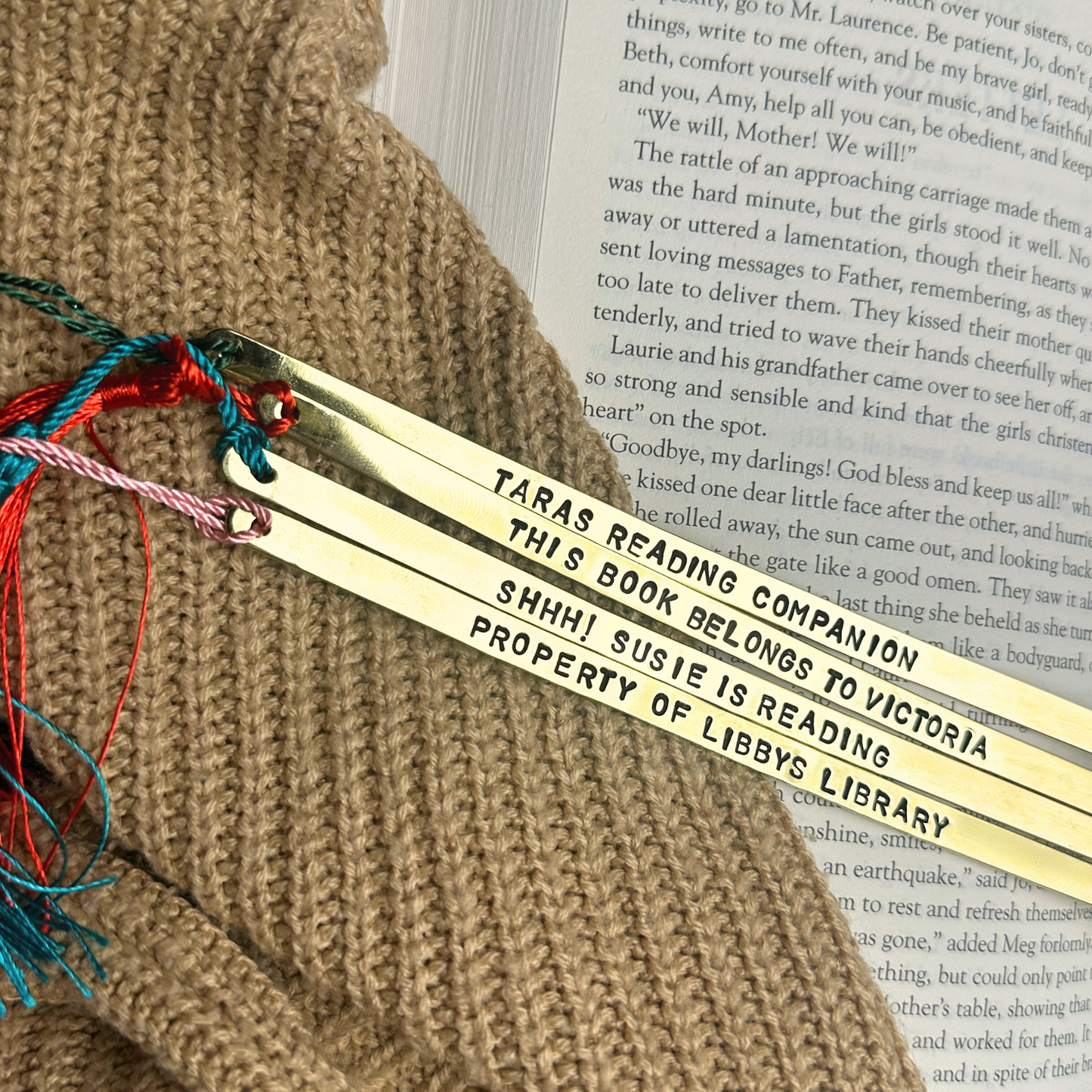 Luxury Stamped Brass Bookmark