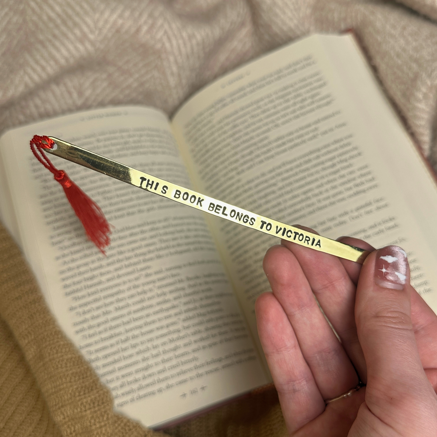 Luxury Stamped Brass Bookmark