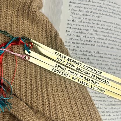 Luxury Stamped Brass Bookmark