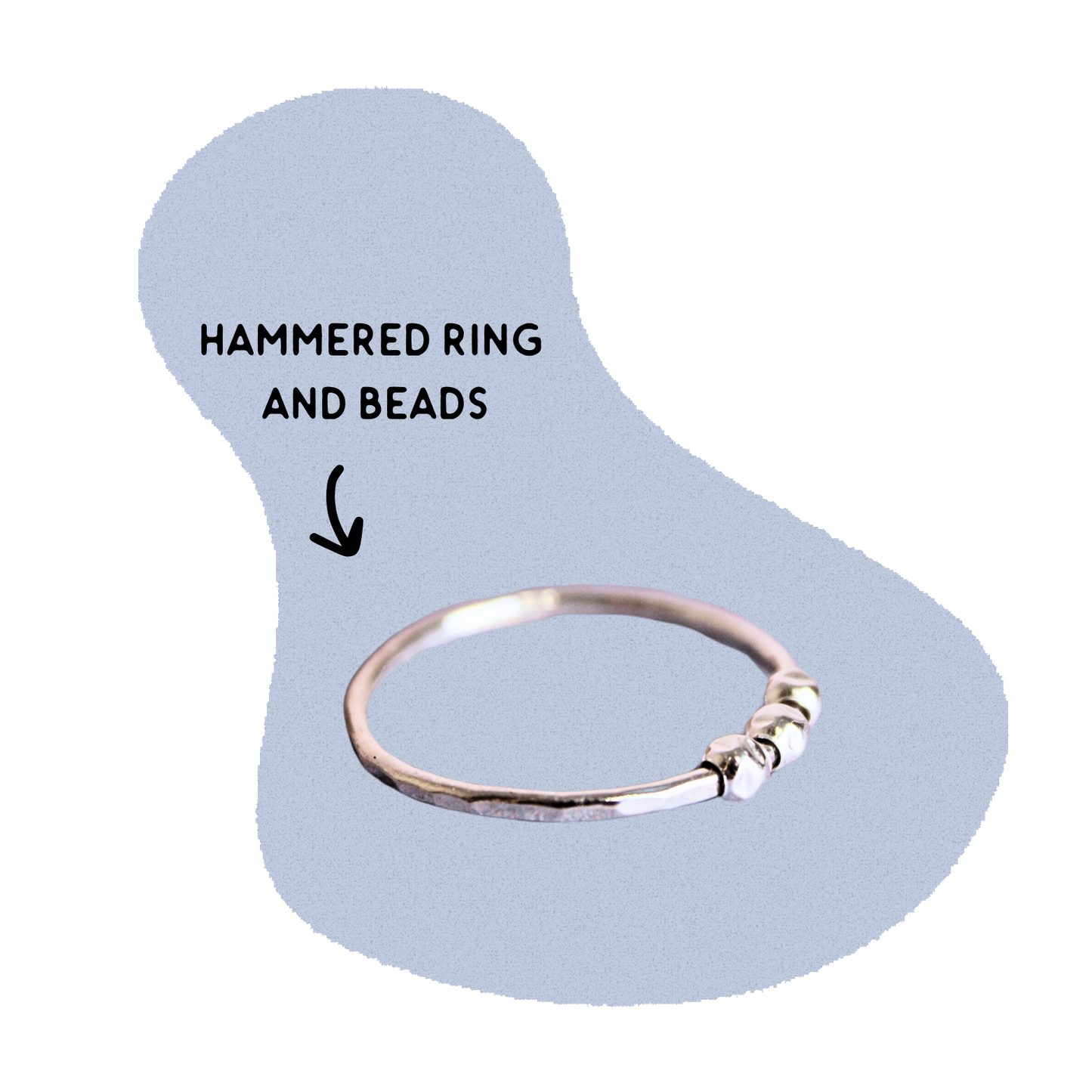 Hammered Anxiety Ring