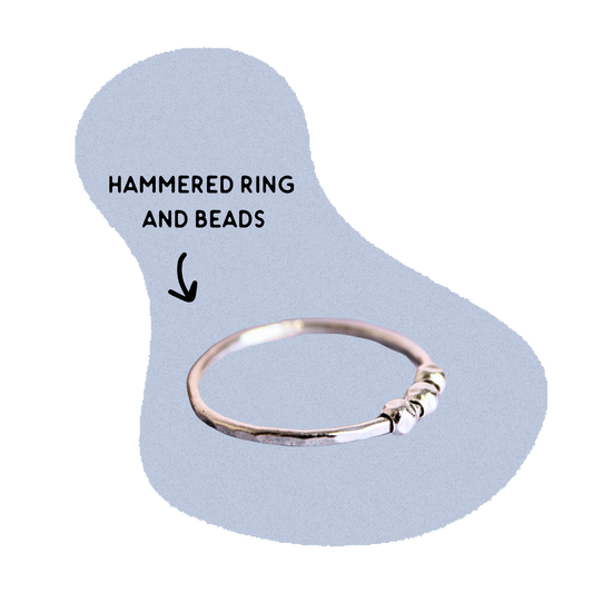 Hammered Anxiety Ring