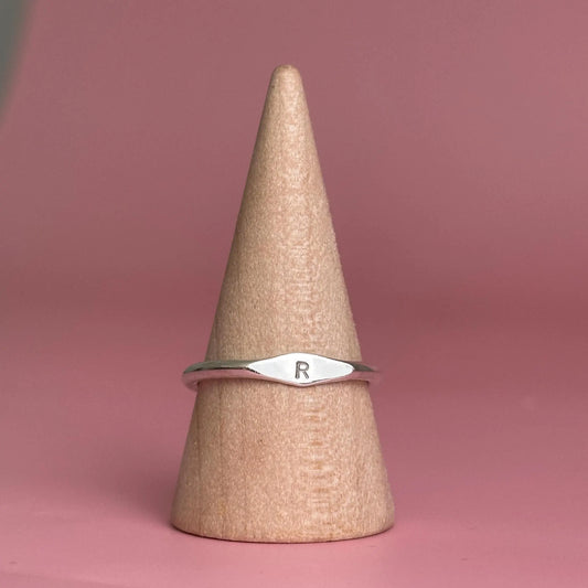 Personalised Sterling Silver Initial Ring